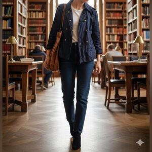 Loft Navy Blue Jackets